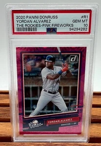 Donruss The Rookies Pink Fireworks 2020 Yordan Álvarez #R1 RC PSA 10 gemas 🔥🔥 - Imagen 1 de 4