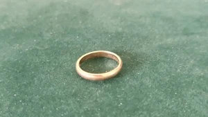 Wedding band ring 9 carat yellow gold Size M 3mm - Bild 1 von 5