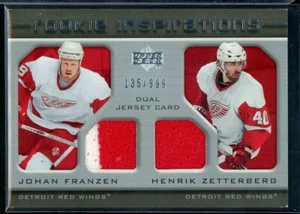 2005-06 Upper Deck Rookie Update #209 Johan Franzen/Henrik Zetterberg 135/999 - Picture 1 of 2