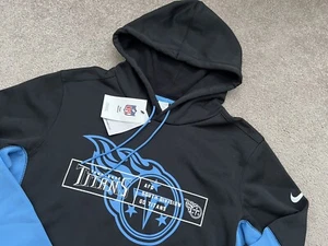 Nike NFL Tennessee Titans Overlap Thermo Pullover Hoodie schwarz Herren Größe Medium - Bild 1 von 7