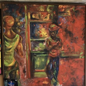 Black Memorabilia Jazz Oil Painting - Picture 1 of 2