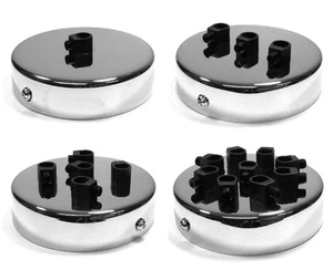 COLGANTE MULTIPUNTO DROP OUTLET TECHO ROSA CON EMPUÑADURAS DE CORDÓN | Cromo Plateado - Imagen 1 de 18