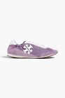 Tory Burch Snow White / Lilac Nylon /Calf Leather Tory Sneaker Size 8