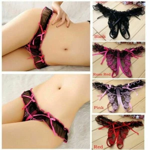 ☆USA☆ Sexy Women Lace Thong G-string Panties Lingerie Underwear Crotchles T-back - Picture 1 of 18