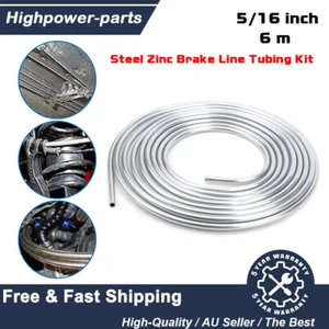 Steel Bundy Tube Brake Pipe 5/16" 20FT 6M Fuel Transmission Line Zinc Coated HA - Picture 1 of 8