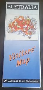 Vintage NEW 1997 Australia Visitor's Map Australian Tourist Commission - Picture 1 of 2