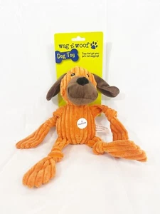 Wag n’ Woof Dog Toy to Tug Toss and Fetch Interactive Squeaker and Chewable Toy - Picture 1 of 5