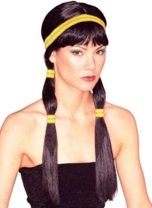 Women's Indian Princess Native American Black Wig Costume Accessory - Picture 1 of 1