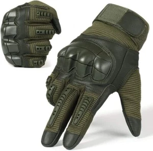 Touch Screen Motorcycle Leather Full Finger Gloves Motorbike Bikes Moto ATV Mens - Picture 1 of 28