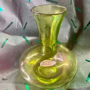 Blenko Handcraft Green Glass Vase - Picture 1 of 4