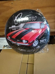 Chevrolet Camaro Domed Button Tin Sign Chevy 1969 GM Z/28 Muscle Car 16” New - Picture 1 of 4