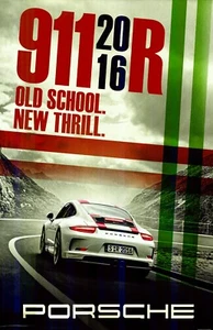 AWESOME PORSCHE POSTER 911R OLD SCHOOL NEW THRILL - Picture 1 of 1