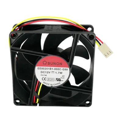 Große Luftvolumen-Hüllen leise KühlgebläseEE80251B1-000C-G9912V1,7A80 *80 *25 mm - Bild 1 von 3