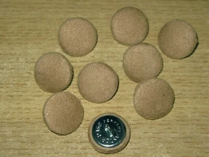 BOTONES DE GAMUZA FALSA BEIGE/BUFFSAND - 23mm TAPICERÍA-MUEBLES ARTESANALES B61 - Imagen 1 de 3