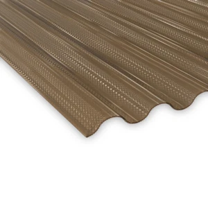 Wellplatten Lichtplatten 3mm Acrylglas Wabe Sinus 76/18 bronze Profilplatten - Bild 1 von 4