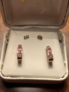 Genuine Ruby & Diamond Macys 14k Gold - Picture 1 of 6