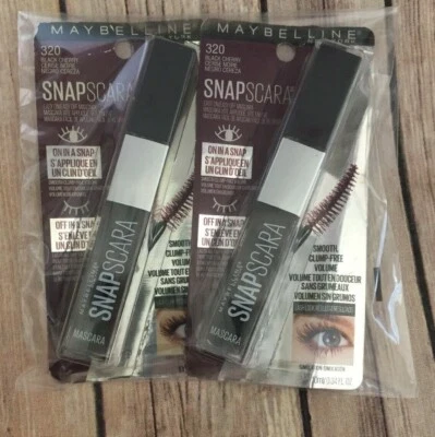Maybelline Snapscara Mascara #320 BLACK CHERRY Washable 2 Pack Whimsigoth - Image 1 of 4