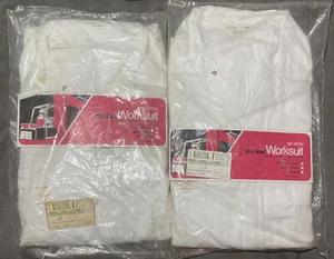 2 Pack Of Vintage JC Penny No Iron Big Mac Worksuits - Size 48L (White) - Picture 1 of 11