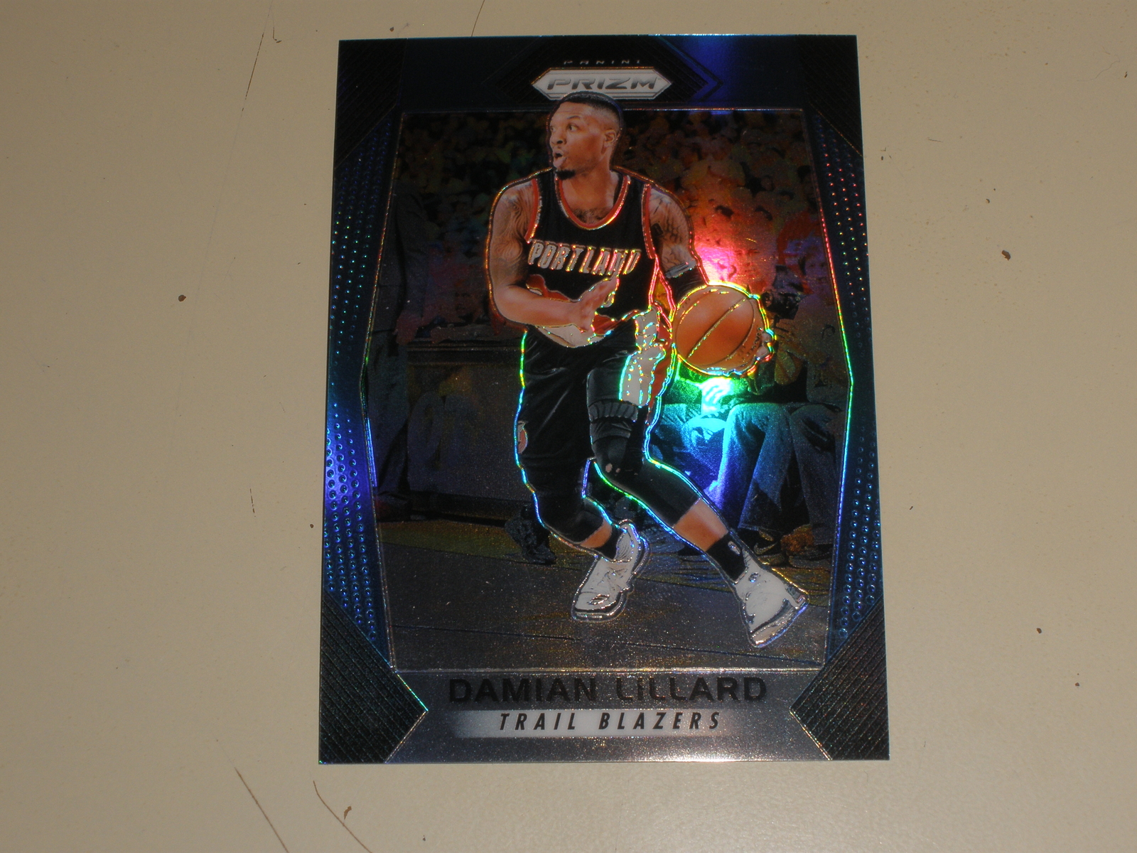 2017-18 Panini Prizm Blue Prizm #141 Damian Lillard 169/199