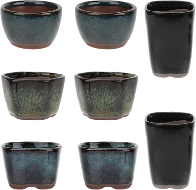 Bonsai Planter 8/12/20 Pc Mini Glazed Pots Succulent 1.6 Inch - Image 1 of 4