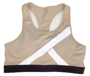 Large Mono B Exercise Sports Bra Top Tan Racerback Padded - Picture 1 of 5