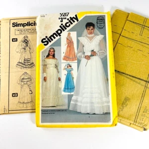 Vtg Simplicity Wedding Formal Bridesmaids Dress With Bag Sz 12 Uncut FF Bride - Picture 1 of 9
