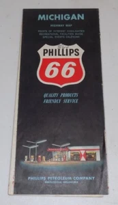 1962 Phillips 66 Road Map of MICHIGAN - Picture 1 of 1