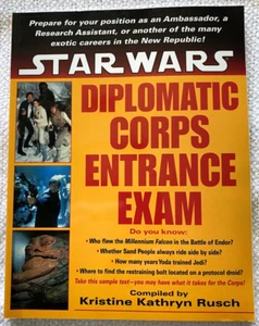 1997 Star Wars Diplomatic Corps Entrance Exam Softcover Book First Edition - Foto 1 di 2