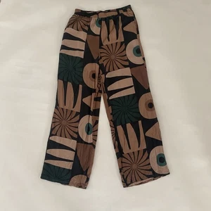 Pipe Content House Brazil Pants P/S Women’s Viscose Lined Lightweight Geometric - Picture 1 of 8