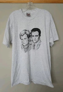 Vintage David McCallum The Man From U.N.C.L.E. Onkel Shirt XL grau Einzelnaht - Bild 1 von 4