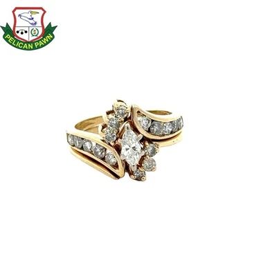 Women's 14K Gold & Diamond Wedding Set .75CTW SZ 5 (AAL) (PSH032417) - Image 1 of 4