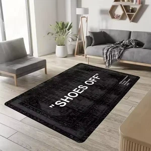 Hypebeast Washable Rug – Lightweight Shoes Off Mat for Living Room, Bedroom, Kit - Picture 1 of 5