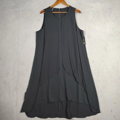 Alfani Urban Romance Dress Women's 18W Plus Deep Black High-Low A-Line Flowy NWT - Image 1 of 4