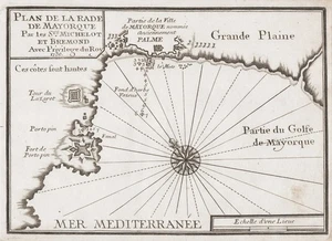 Palma Mallorca Islas Baleares Espana map maritime chart Michelot Bremond 1730 - Picture 1 of 1