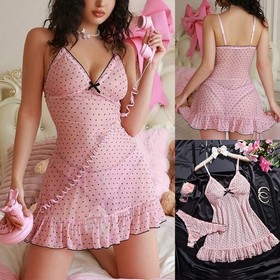 Women Sexy Lingerie Babydoll Cute Lace Dress Sleepwear Underwear Nightwear Gift