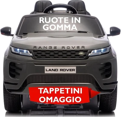 Auto Elettrica Macchina per Bambini 12V Range Rover Evoque con Ruote in Gomma e  - Immagine 1 di 4