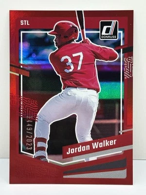 2023 Panini Donruss Holo Red /2023 JORDAN WALKER #114 Rookie RC - Image 1 of 2