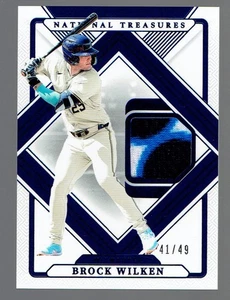 Tarjeta de béisbol 2025 Panini National Treasures Brock Wilken Jersey parche 41/49 - Imagen 1 de 2
