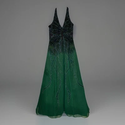 Beautiful Green Ombré Prom Dress Vintage - Image 1 of 4