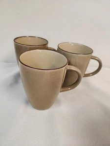 Nautica ISLAND SHORES Tan Brown 4.5" Mugs Set of 3 - Picture 1 of 5