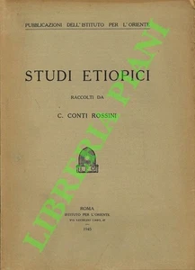 CONTI ROSSINI C. - Äthiopische Studien. (3-76004) - Bild 1 von 1