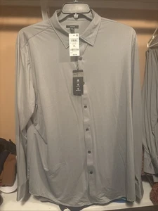 Alfani "Alfatech" Nylon/Elasthan Langarm Grau Neu mit Etikett  - Bild 1 von 3