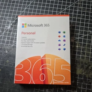 Microsoft Office 365 Personal 1 User 5 Devices 1Tb Cloud storage NEW Retail Box - Picture 1 of 2