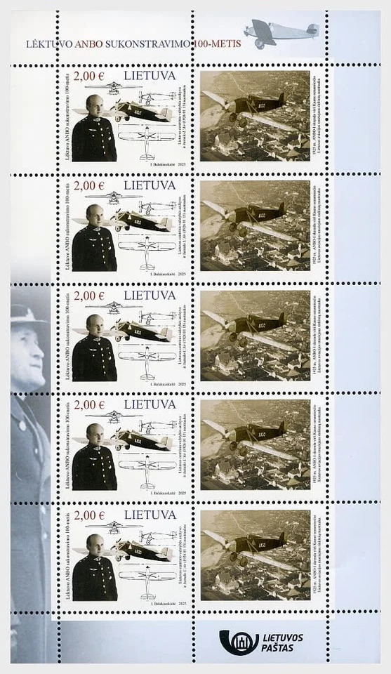 Avión ANBO construcción 100 aniversario lituania 2025 avión aviación 10 V COMPLETO Foto 1 de 1