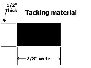 Universal convertible top bow replacement tacking material, tack strip 1/2 X 7/8 - Picture 1 of 2