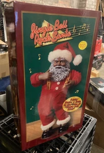 Babbo Natale Nero *Jingle Bell Rock* Animato 16" 1° Ed. Rara condizione '98 EX - Foto 1 di 4