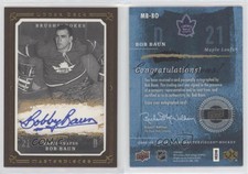 2008-09 Upper Deck Masterpieces Brushstrokes Brown Border Bob Baun #MB-BO Auto