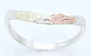 Black Hills Gold on Sterling Silver Thumb Ring Size 7 - 12 - Picture 1 of 3
