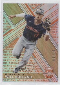 2019 Panini Elite Extra Edition Aspirations Orange /100 Will Holland #55