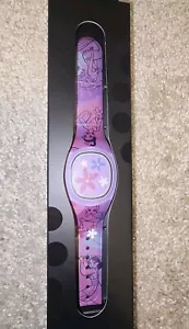NEW 2024 Disney Magic Band Plus + Princess Tiana Belle Ariel Mulan PURPLE Flower - Picture 1 of 2